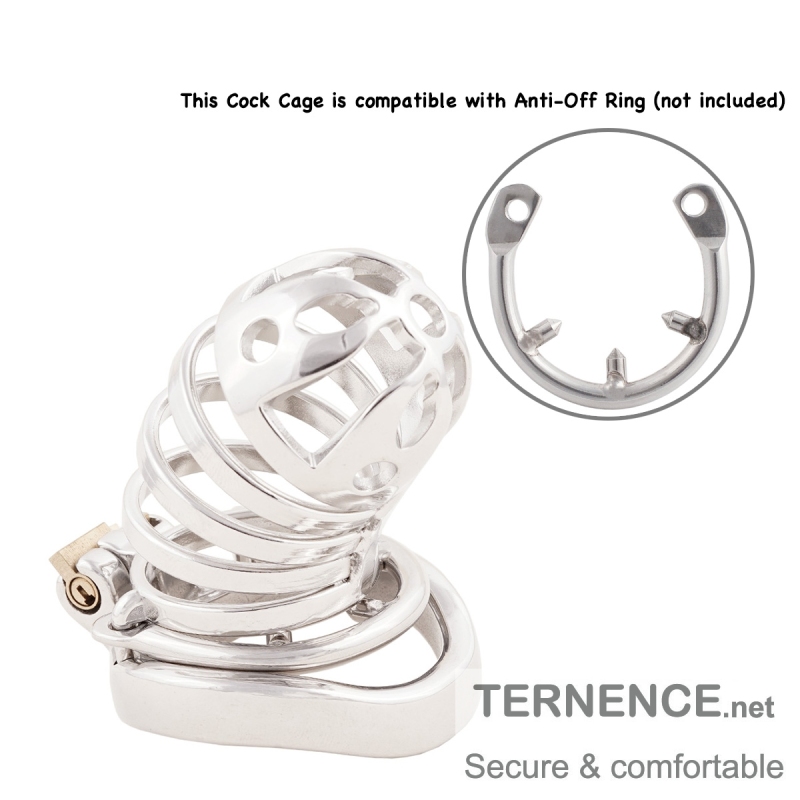 Stainless Steel Long Cock Cage Stealth Lock for SM Penis Exercise Sex Toys