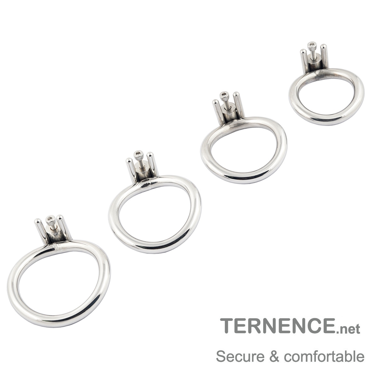 Cock Cage Closed Base Ring Ergonomic Design for Men's Chasity Device Stainless Steel Virginity Lock