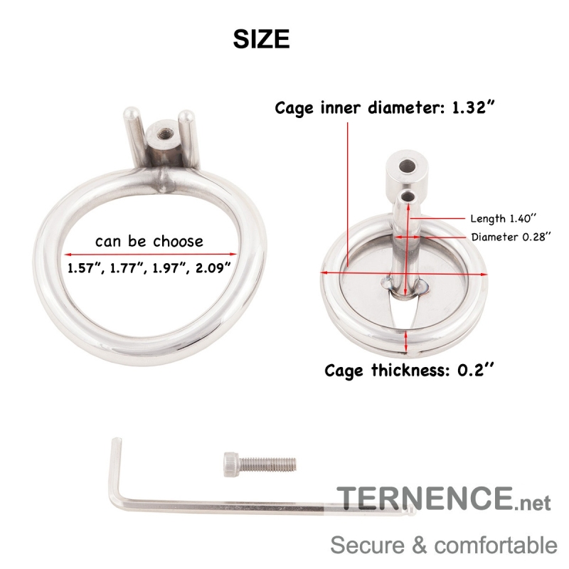 Short Chastity Device Ergonomic Design Male Locked Cage with Catheter