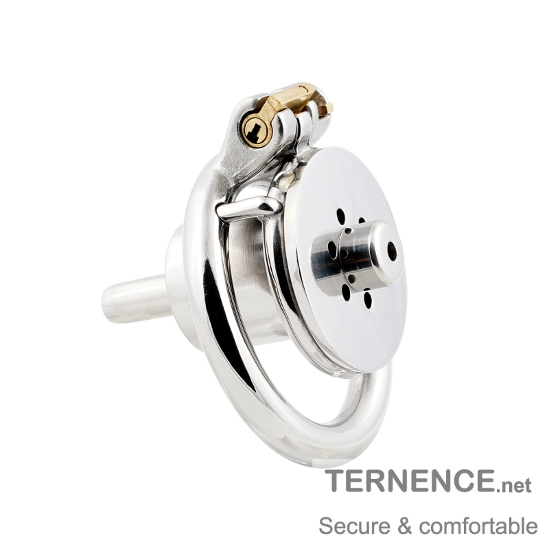 Negative Flat Extreme Small Male Chastity Device with Catheter Stainless Steel Contrary Cock Cage for Men SM Penis Exercise Sex Toys