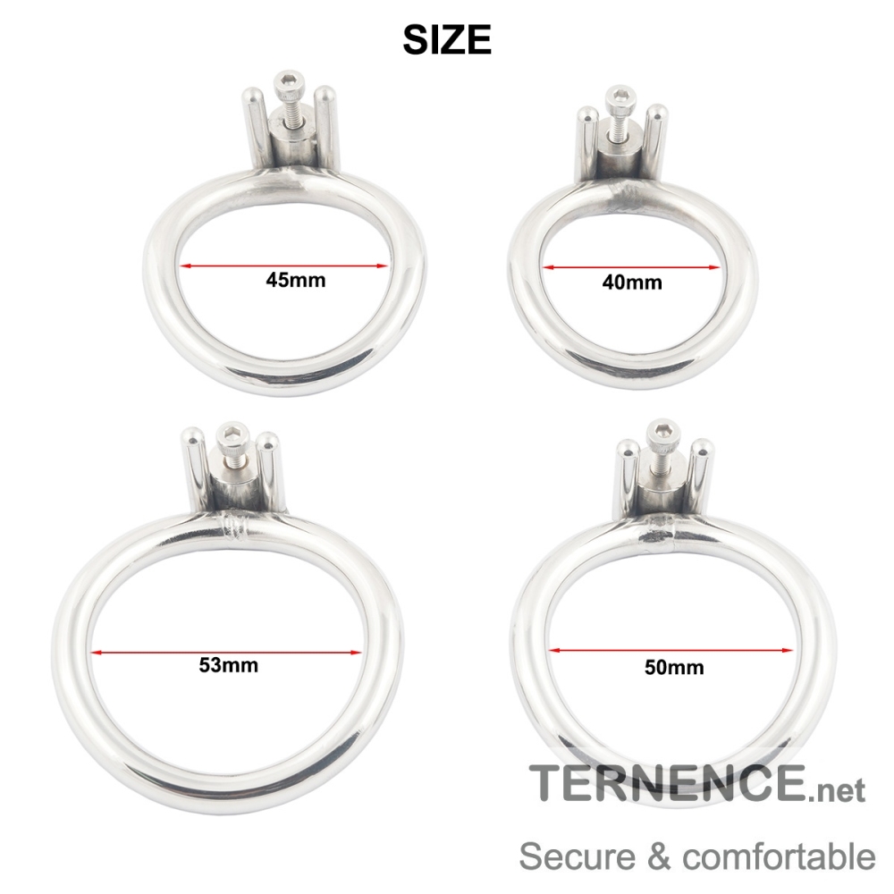 Cock Cage Closed Base Ring Ergonomic Design for Men's Chasity Device Stainless Steel Virginity Lock