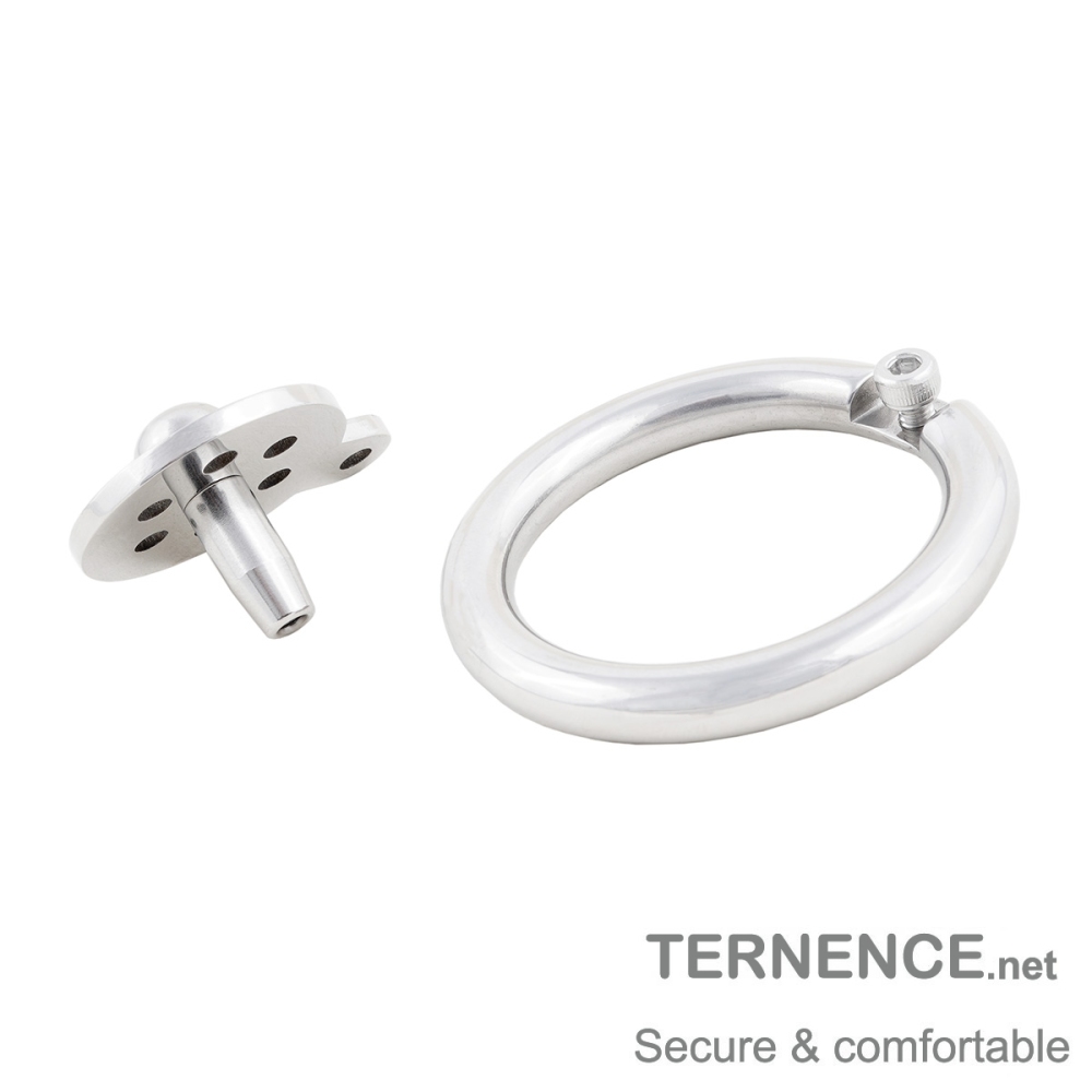 Short Male Cock Cage Stainless Steel Chastity Locked Men's Virginity Lock with Catheter