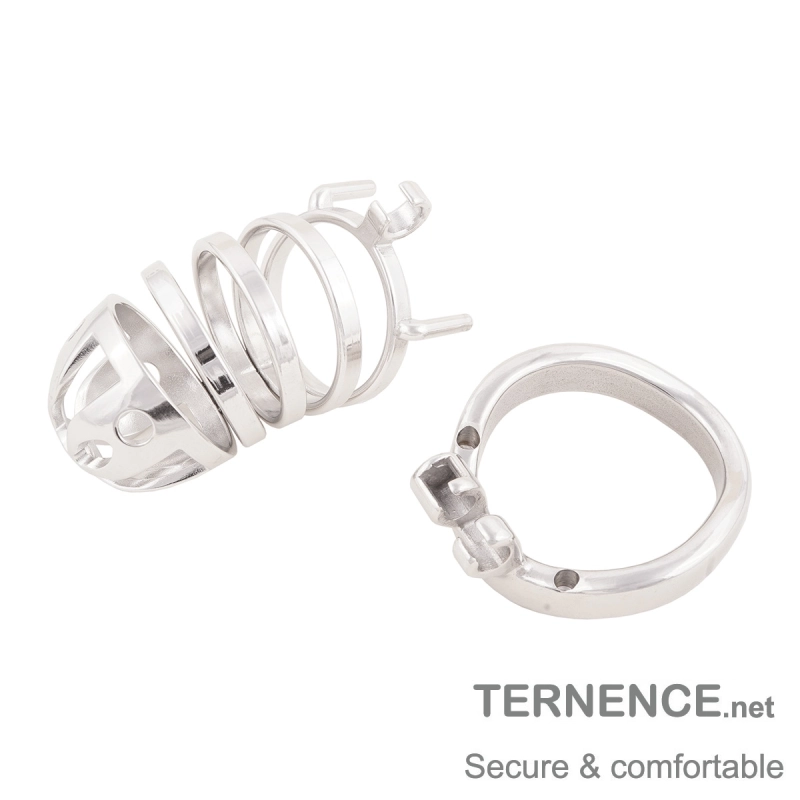Stainless Steel Long Cock Cage Stealth Lock for SM Penis Exercise Sex Toys