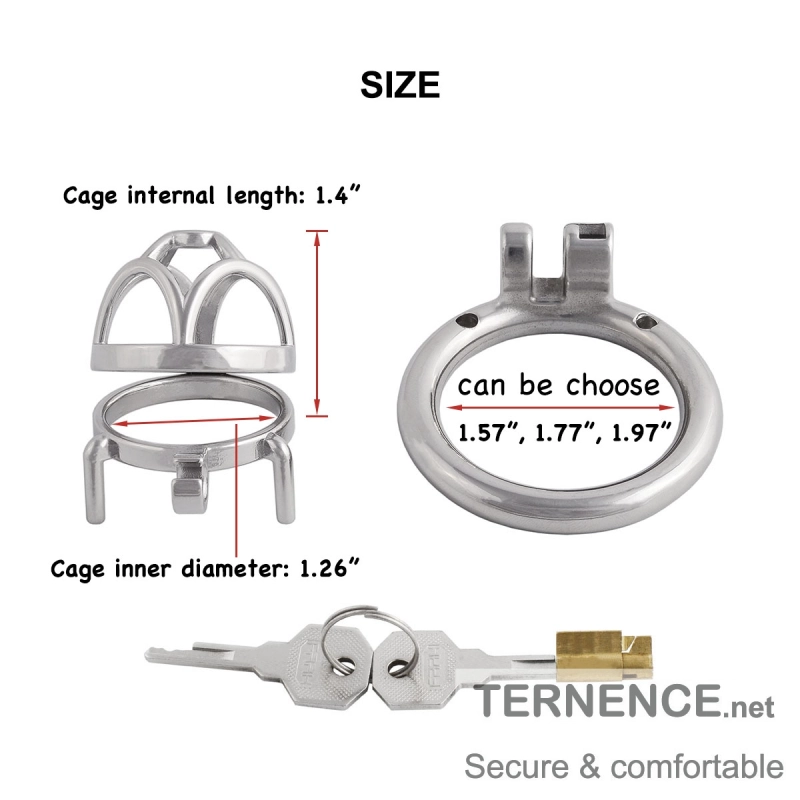 Male's Stainless Steel Chastity Device cage Trainer Kit for Men Chasity Guard