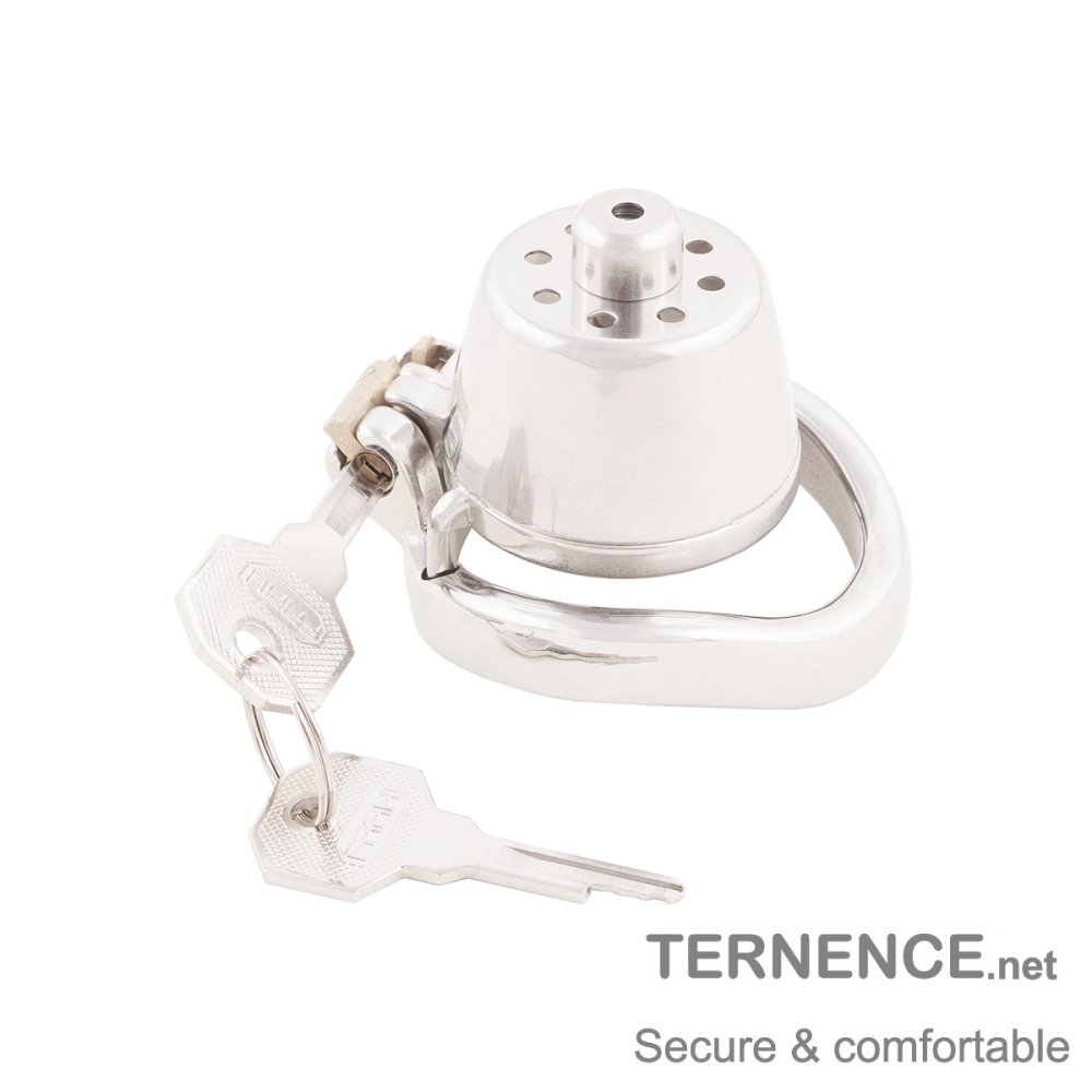 Small Male Chastity Device Stainless Steel Ergonomic Design Cock Cage Sex Toy Ring with Catheter