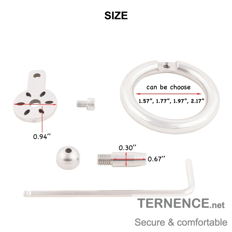 Super Short Chastity Device Stainless Steel Cock Cage with Catheter