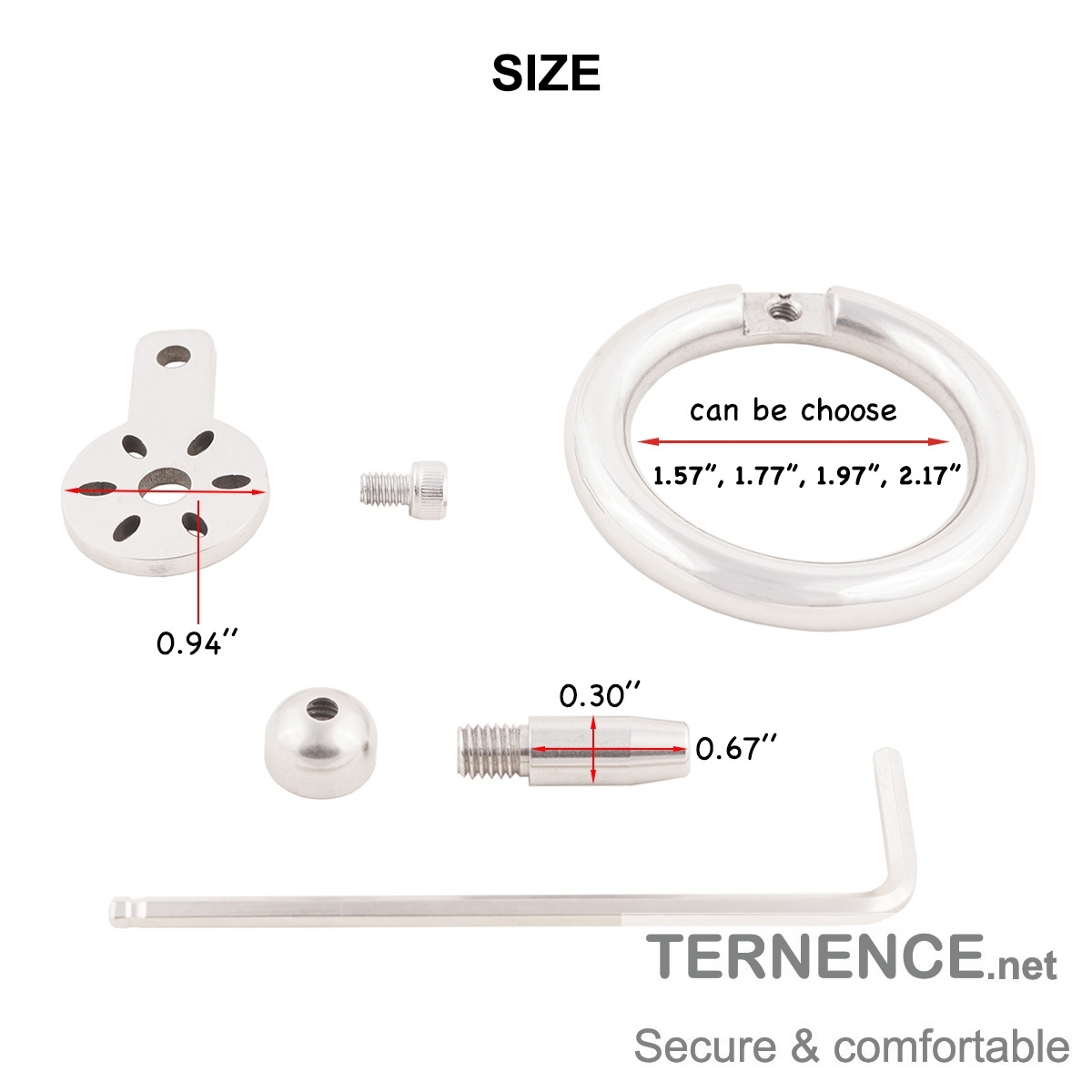 Super Short Chastity Device Stainless Steel Cock Cage with Catheter