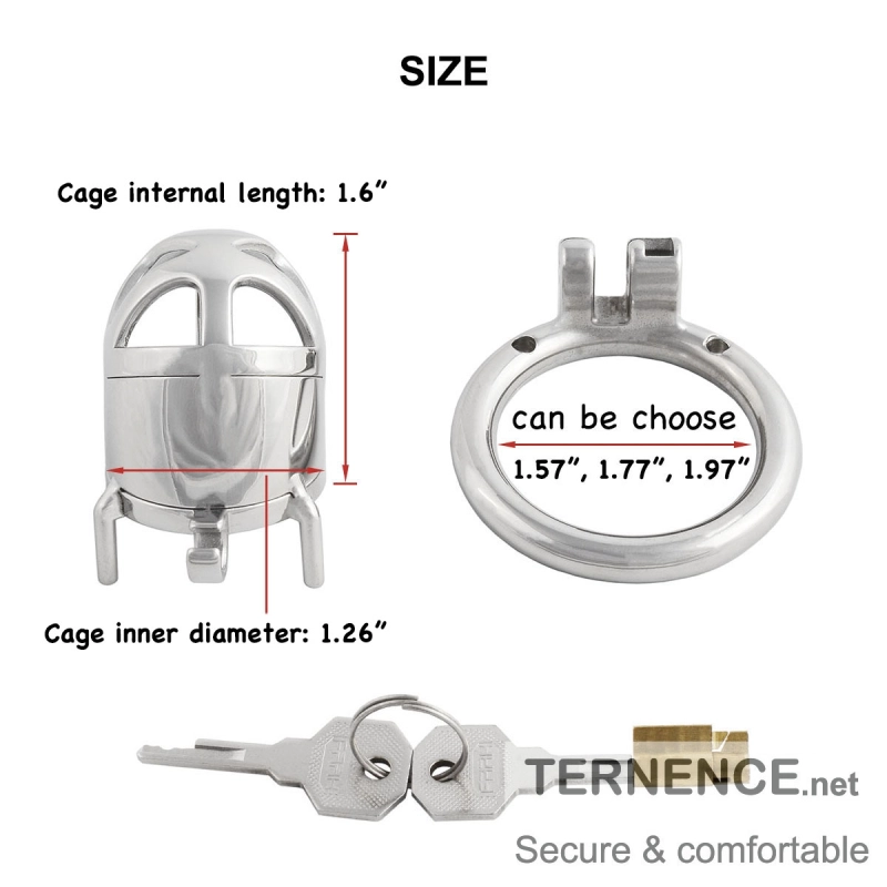 Men's Stainless Steel Male Pennis Lock Cock Penis Ring Cage Male Chastity Cage for Men Clothing