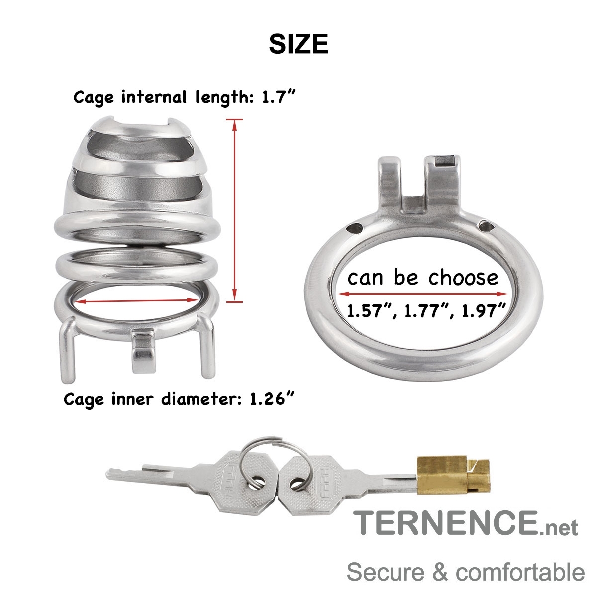 Male's Chastity Devices Cage Stainless Steel Trainer Kit for Men chasity Cage
