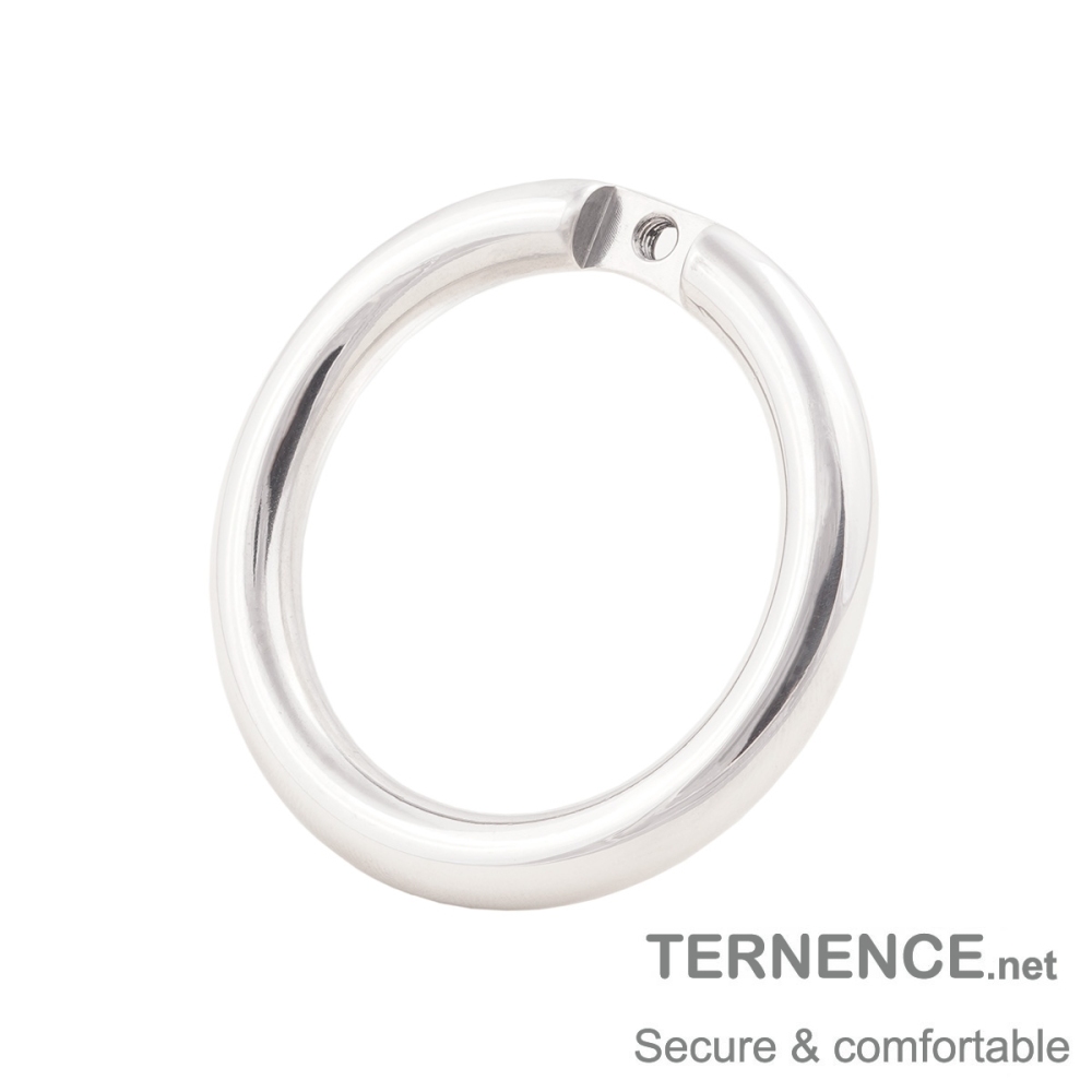 Male's Cock Cage Flat Closed Base Ring for Chasity Cages Device Stainless Steel Virginity Lock