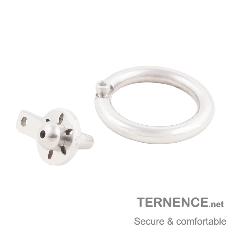 Male's Cock Cage Flat Closed Base Ring for Chasity Cages Device Stainless Steel Virginity Lock