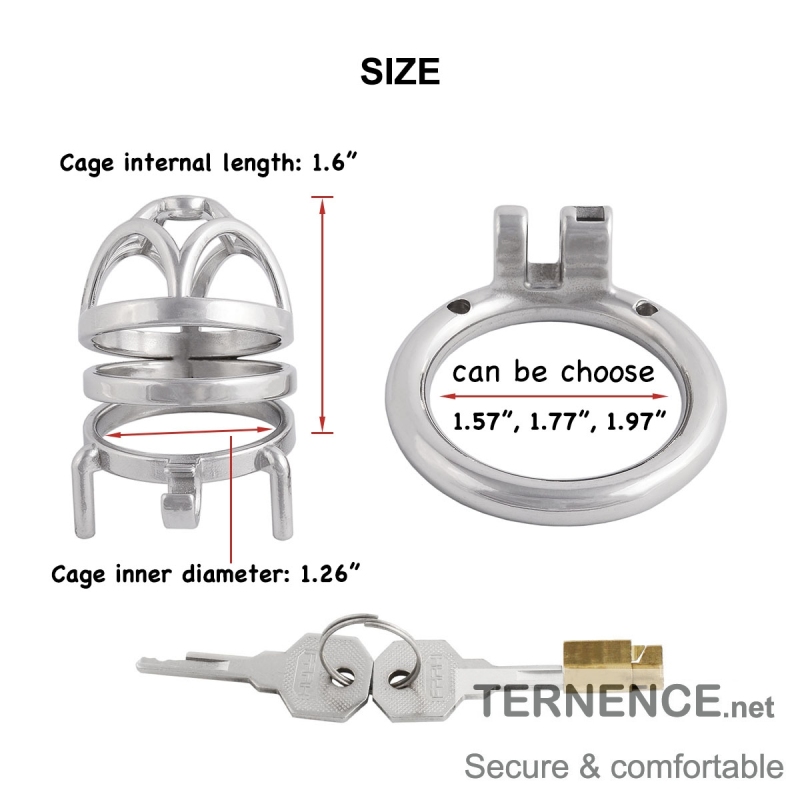 Male's Stainless Steel chastities Devices Lock cage Trainer Kit for Men Clothing