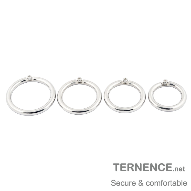 Male's Cock Cage Flat Closed Base Ring for Chasity Cages Device Stainless Steel Virginity Lock