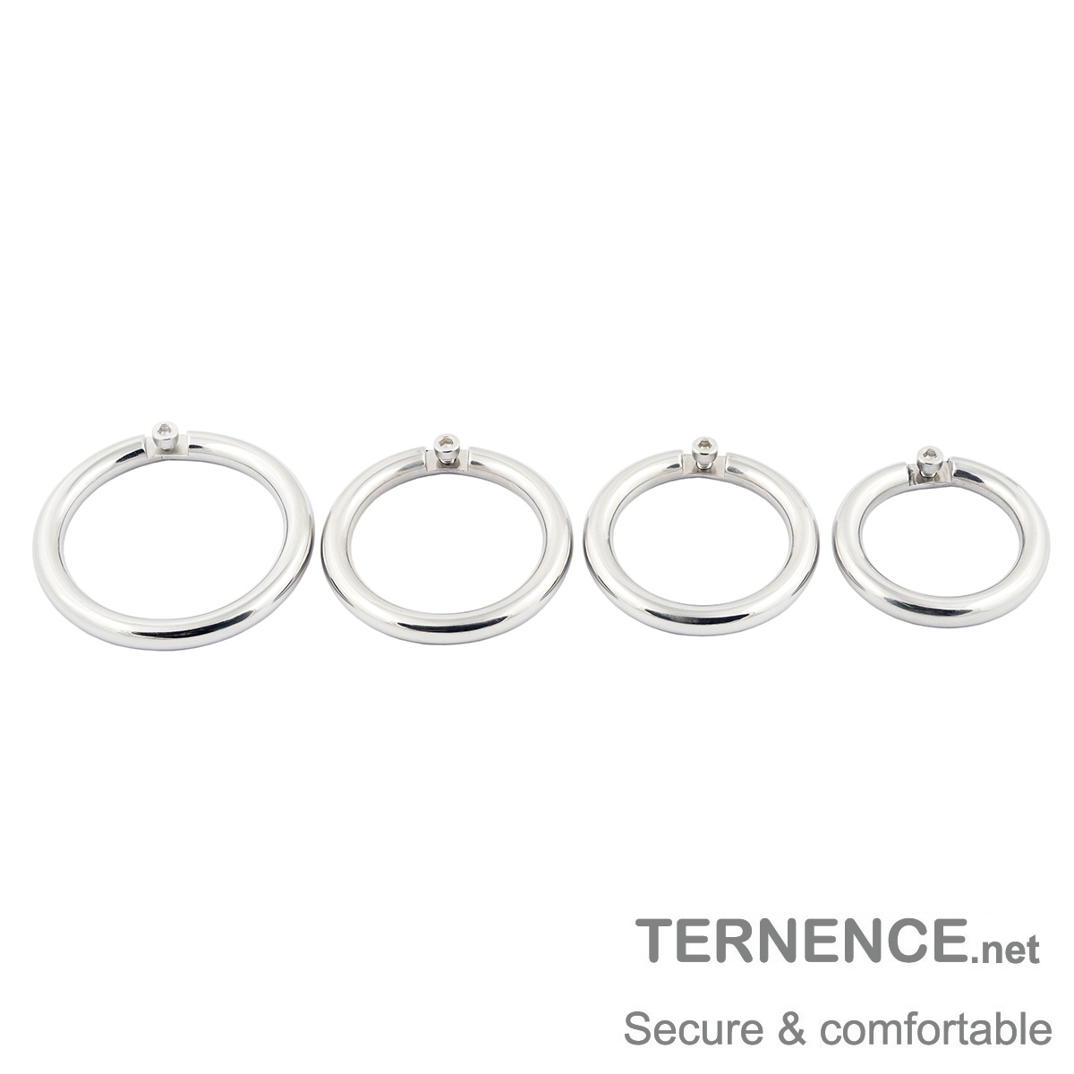 Male's Cock Cage Flat Closed Base Ring for Chasity Cages Device Stainless Steel Virginity Lock