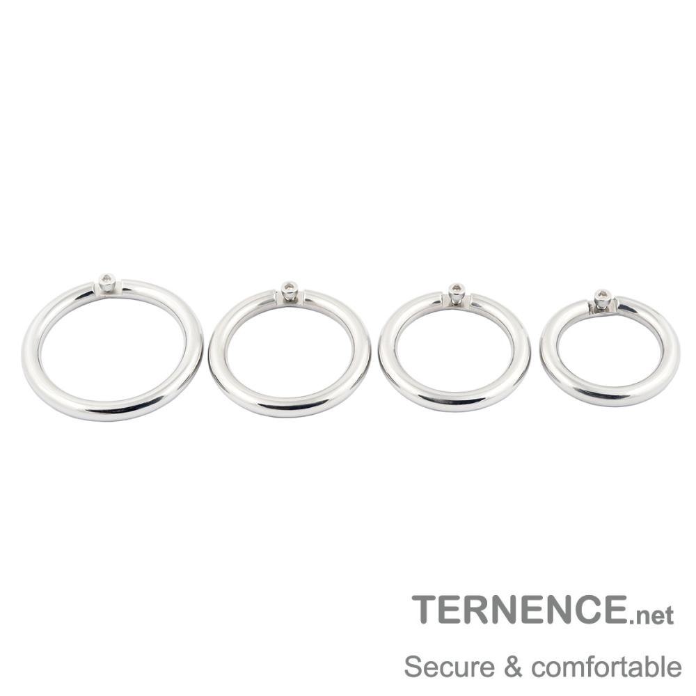 Male's Cock Cage Flat Closed Base Ring for Chasity Cages Device Stainless Steel Virginity Lock