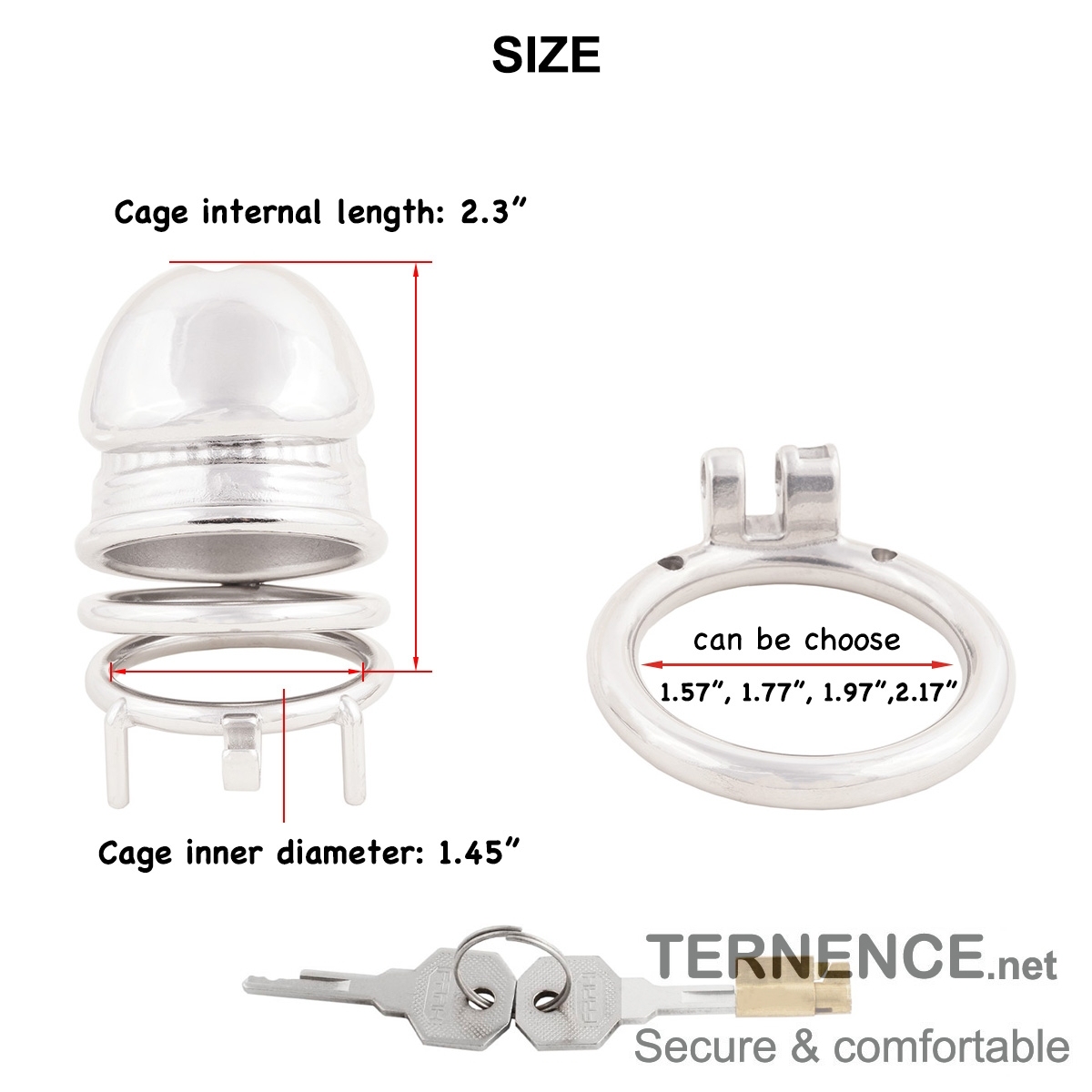 Stainless Chastity Device Steel Stainless Cock Cage Sex Toy