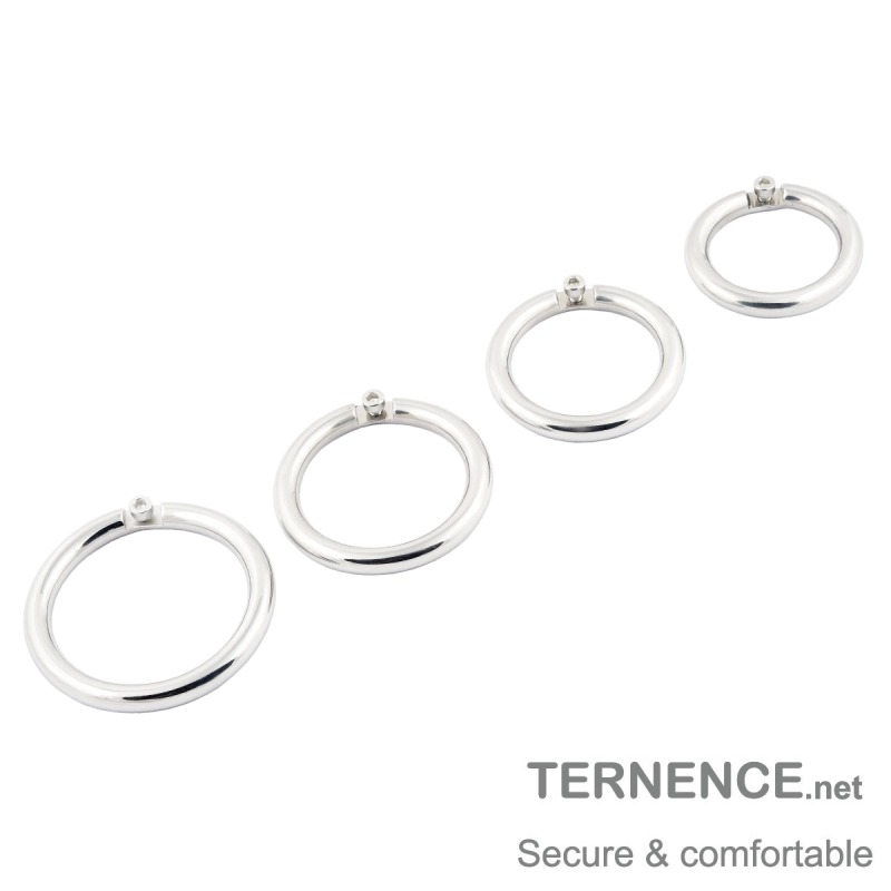 Male's Cock Cage Flat Closed Base Ring for Chasity Cages Device Stainless Steel Virginity Lock