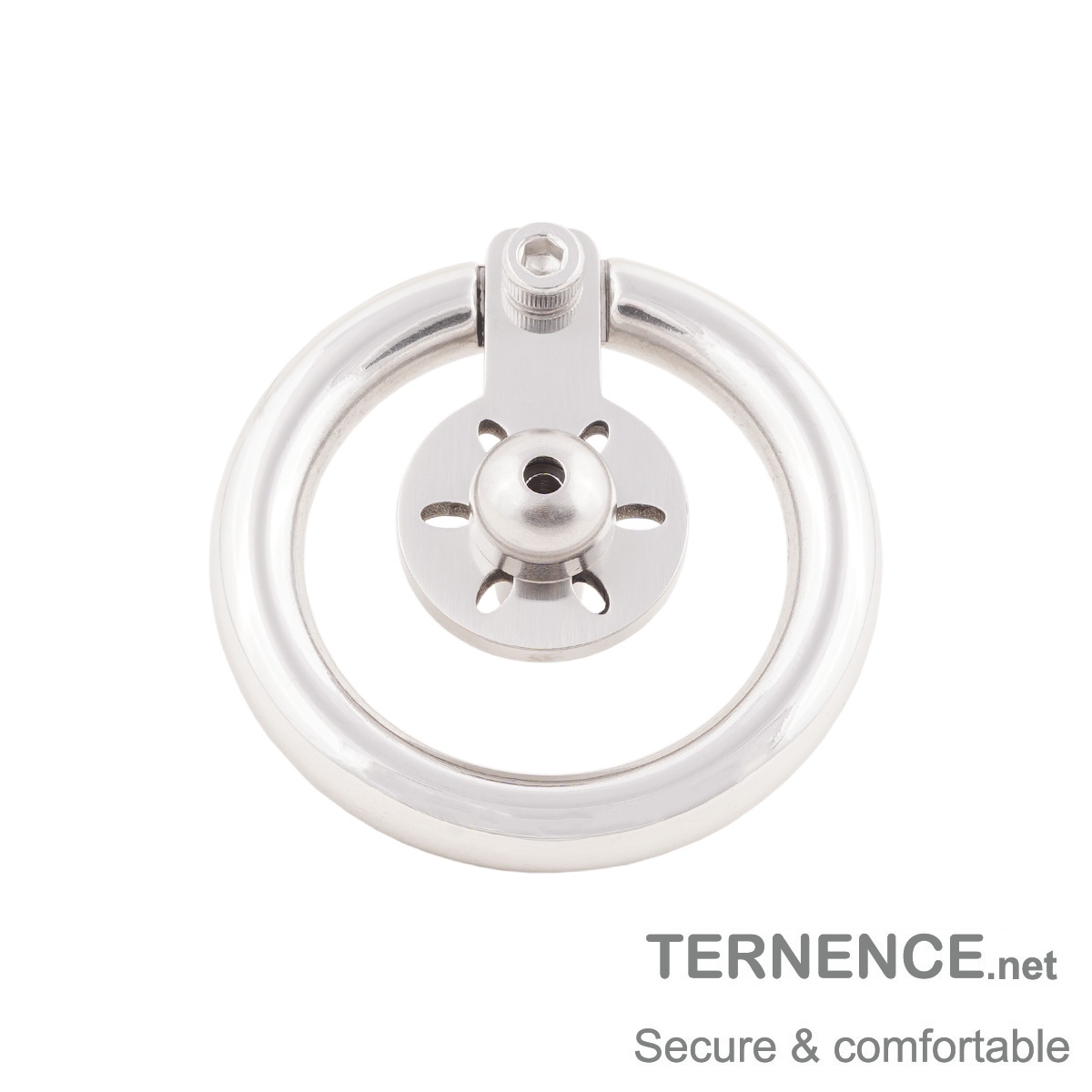Male's Cock Cage Flat Closed Base Ring for Chasity Cages Device Stainless Steel Virginity Lock