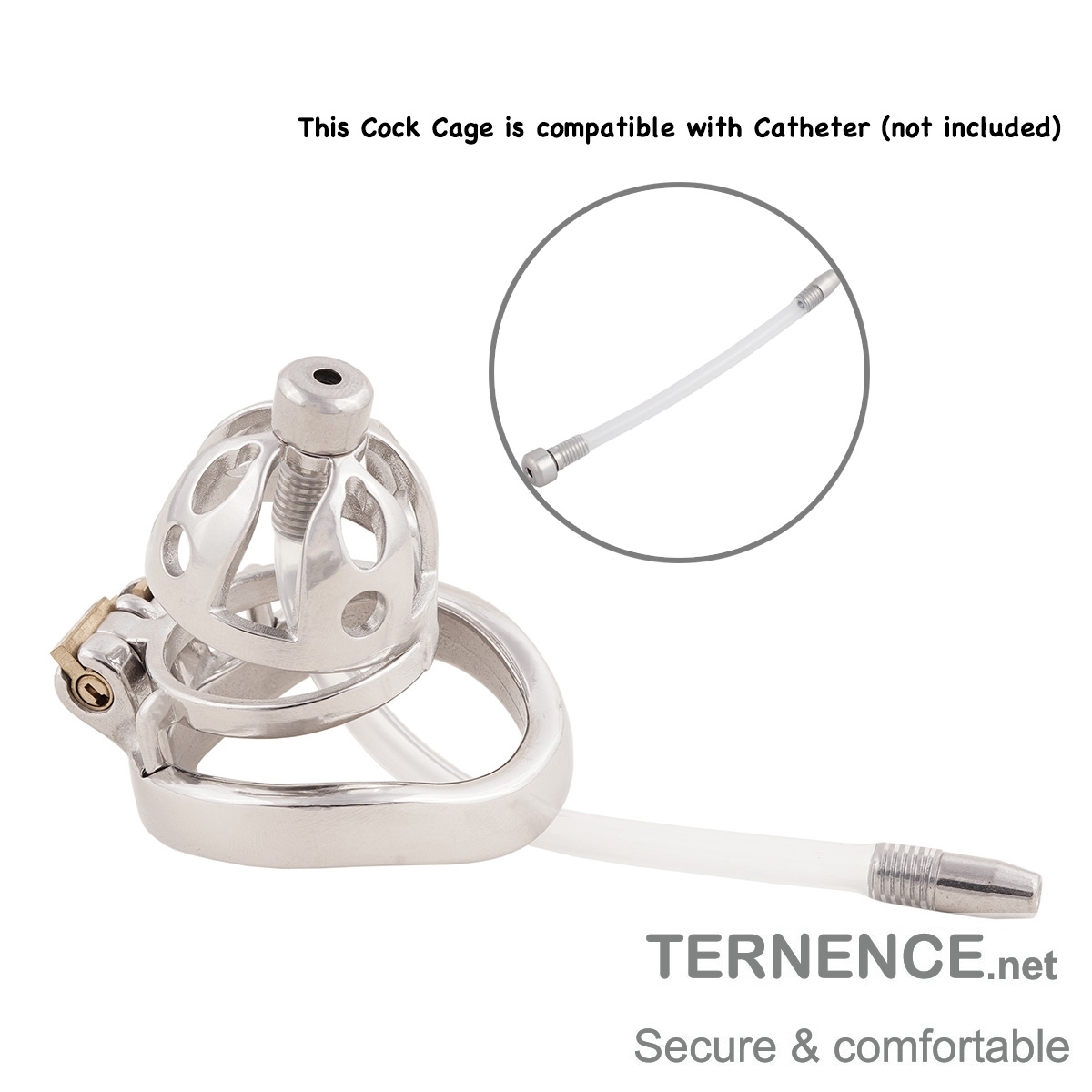 Male Cock Cage Adult Game Sex Toy Ergonomic Design Stainless Steel Stealth Lock