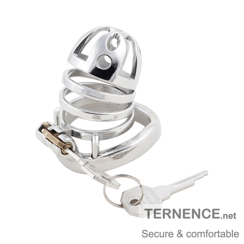 Male Chastity Cage Stealth Lock Stainless Steel Cock Cage Adult Game Sex Toy