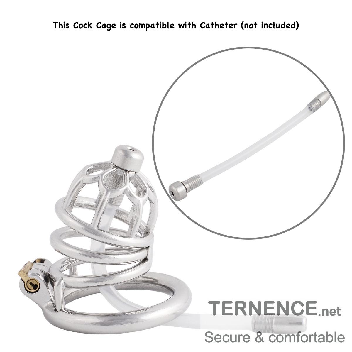 Men's Chastity Device Stainless Steel Chastities Cage Lock for Men