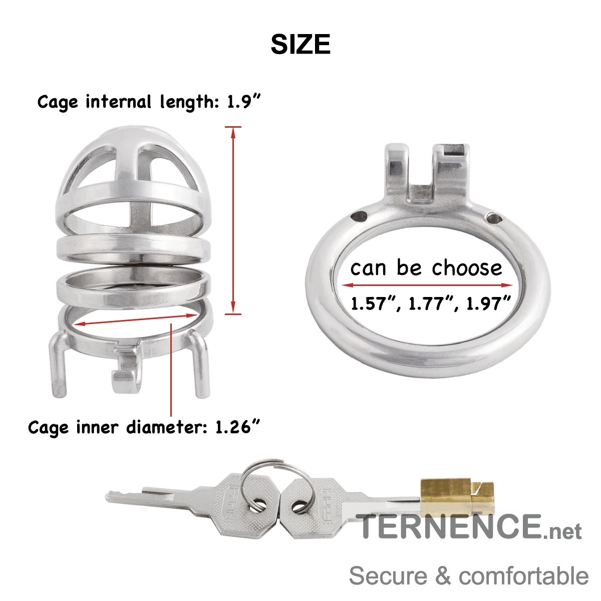 Stainless Steel Men's Chastity Device for The Best Men Companion