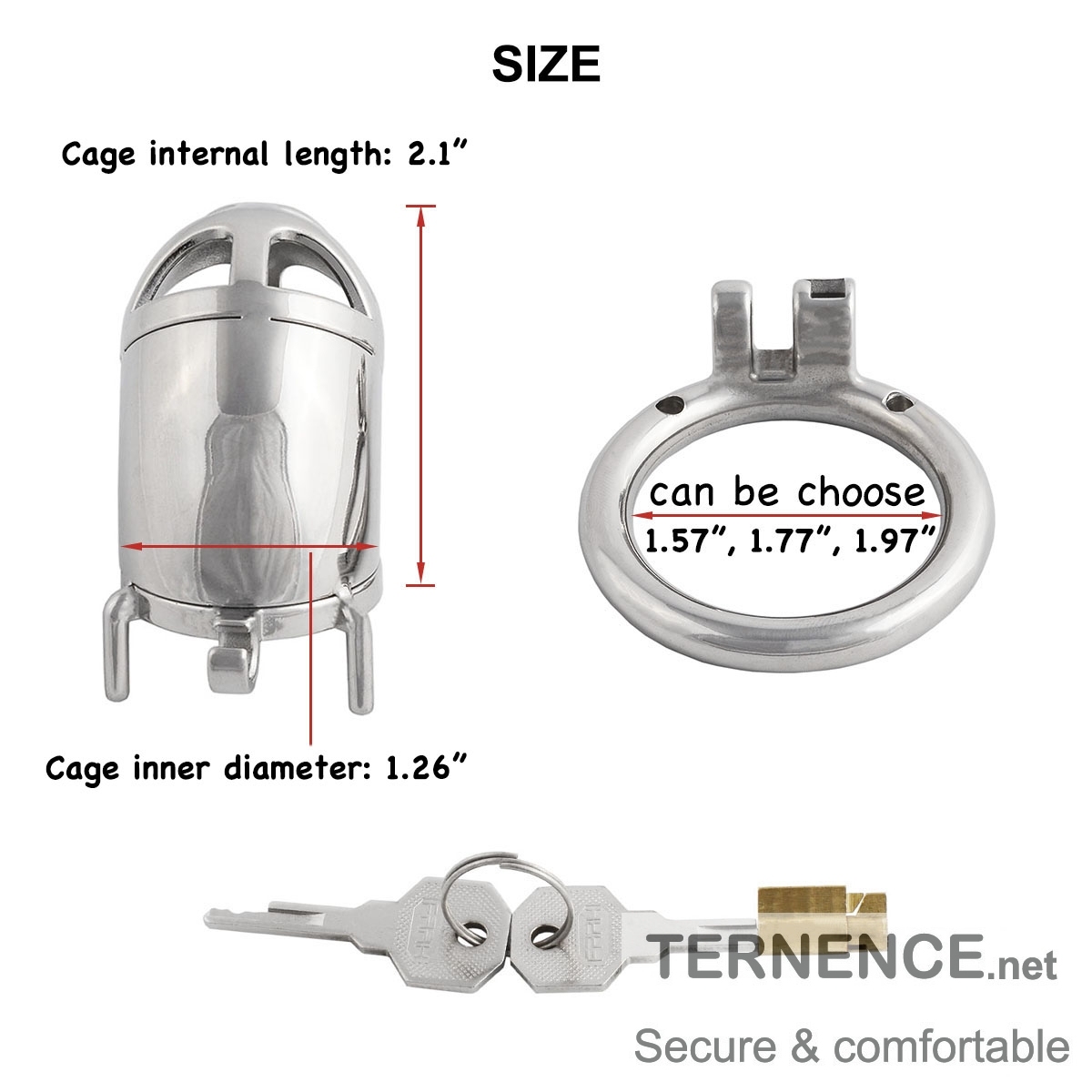 Men's Chastity Device Stainless Steel Male Chastities Cage Adult Game Sex Toy