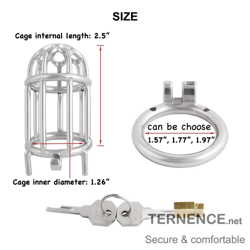 Men's Stainless Steel Male Pennis Lock Cook Penis Ring Cage Male ...