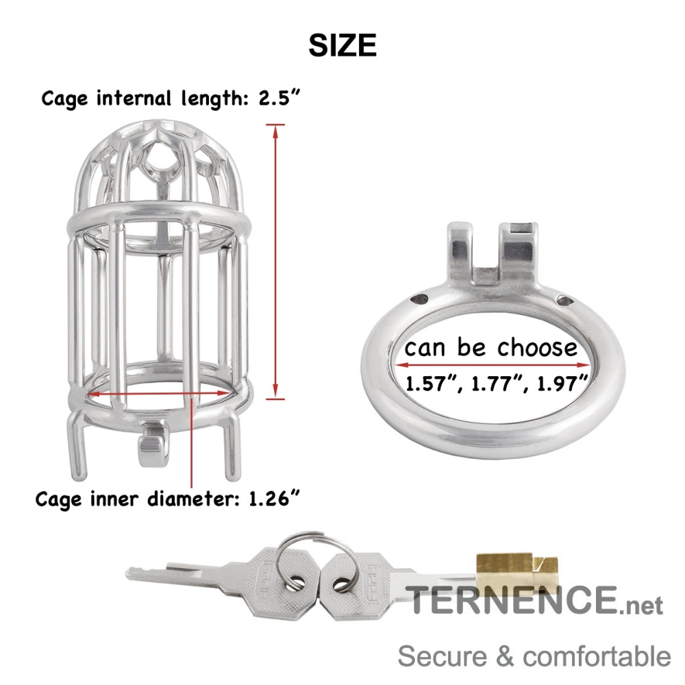 Men's Stainless Steel Male Pennis Lock Cook Penis Ring Cage Male Chastity Device Penis Cage Prevent Erection Toy