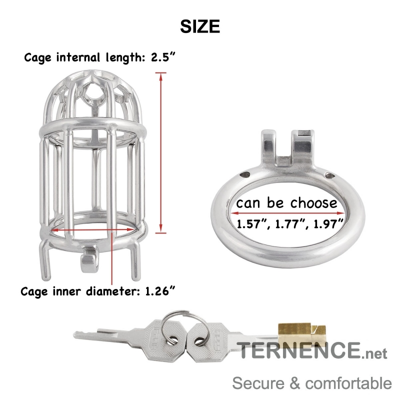 Men's Stainless Steel Male Pennis Lock Cook Penis Ring Cage Male Chastity Device Penis Cage Prevent Erection Toy