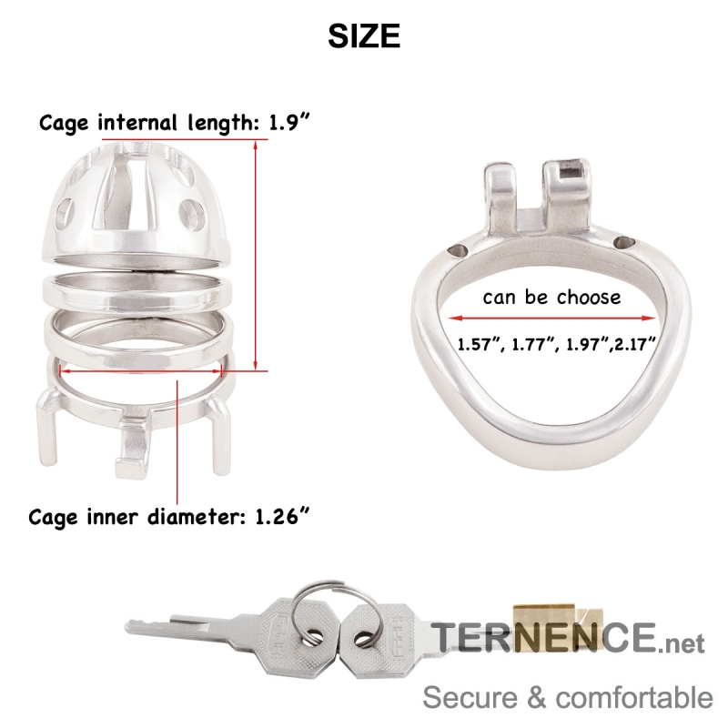 Male Chastity Cage Stealth Lock Stainless Steel Cock Cage Adult Game Sex Toy