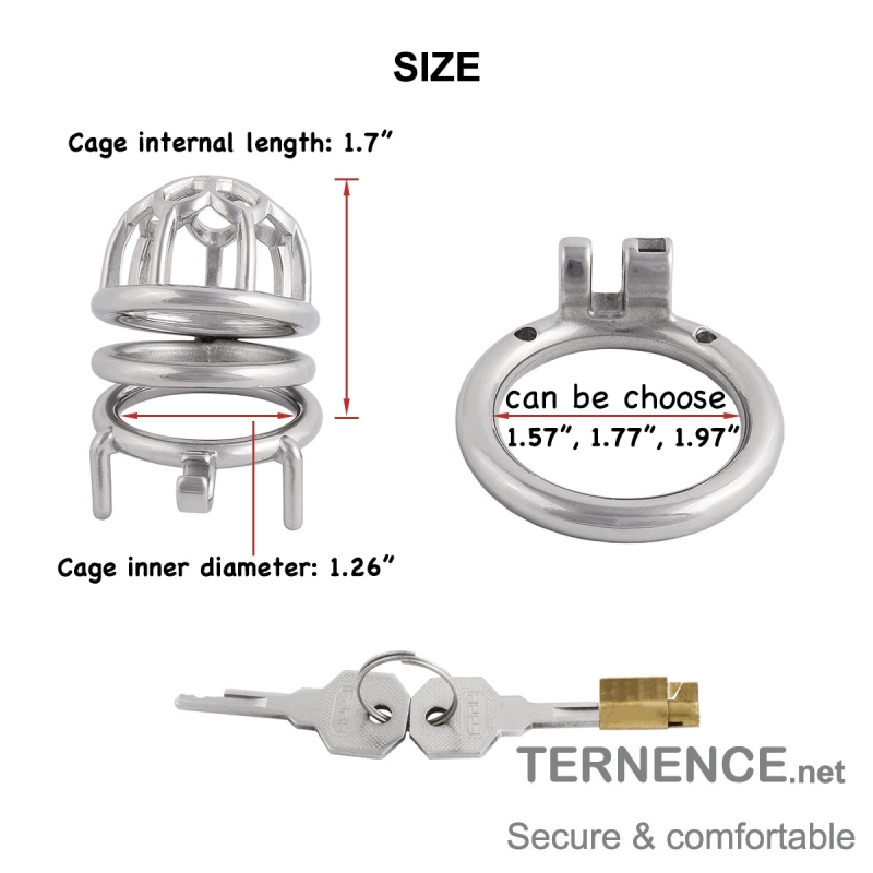 Men's Chastity Device Stainless Steel Chastities Cage Lock for Men