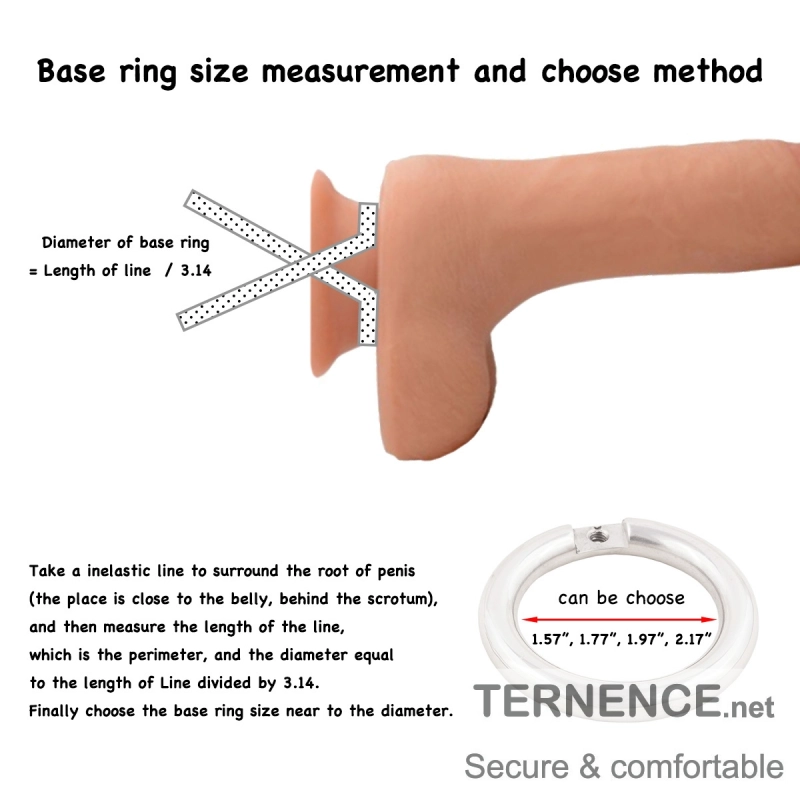 Male's Cock Cage Flat Closed Base Ring for Chasity Cages Device Stainless Steel Virginity Lock