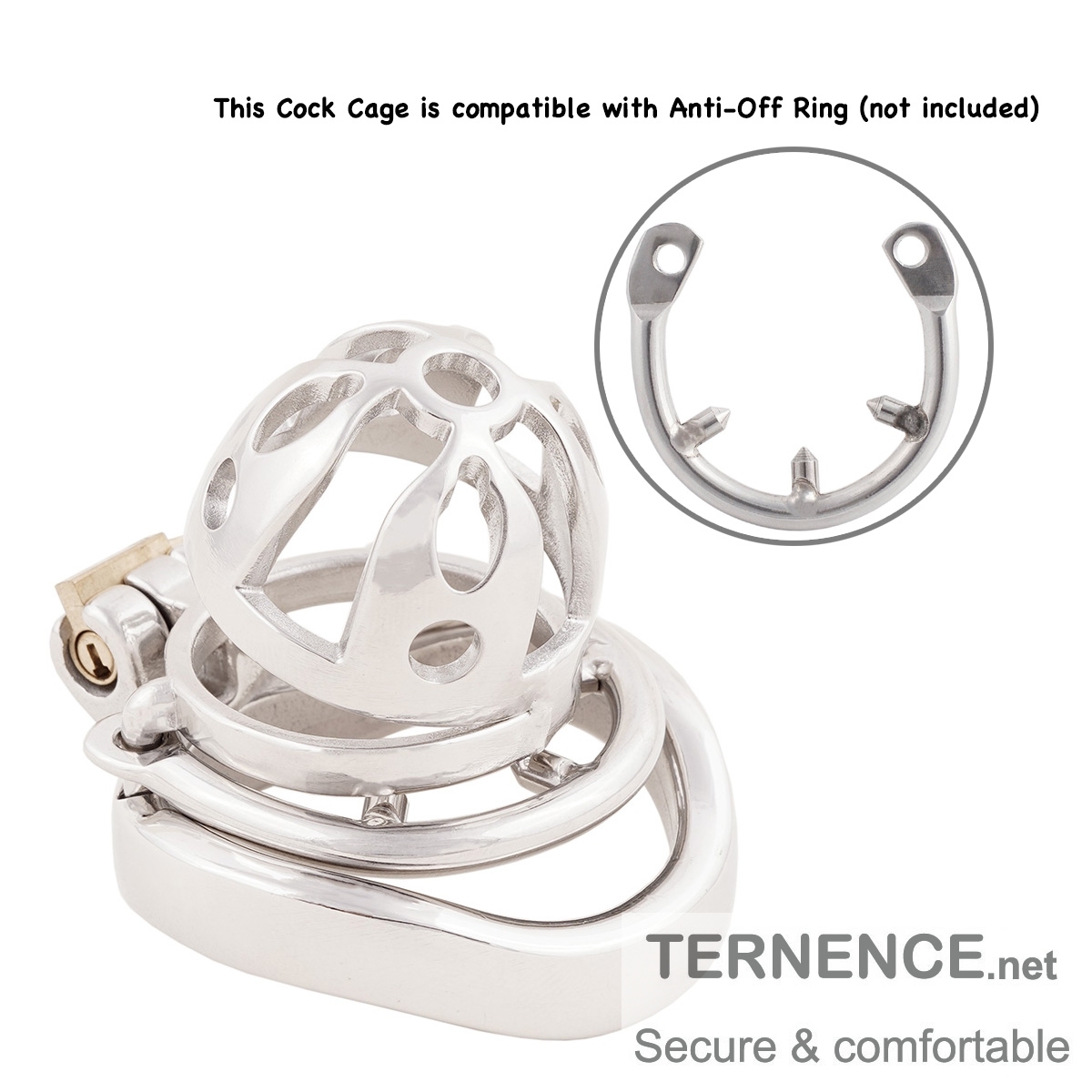 Male Cock Cage Adult Game Sex Toy Ergonomic Design Stainless Steel Stealth Lock