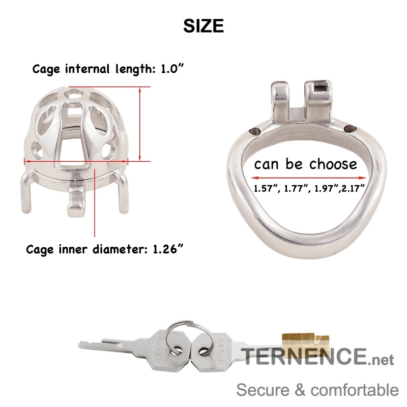 Small Male Chastity Cage Device Stainless Steel Ergonomic Design Male Locked SM Penis Exercise Sex Toys