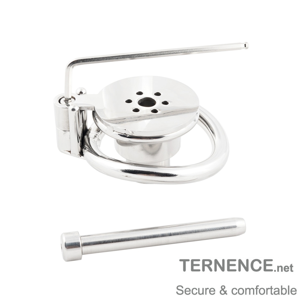 Men's Chastity cage Negative Flat Extreme Small Stainless Steel Contrary casity cage with Stainless Steel Catheter