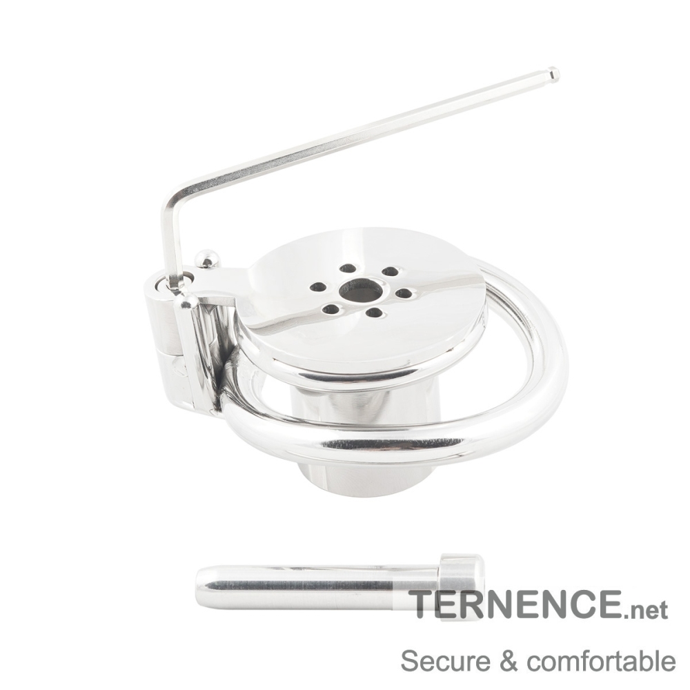 Male Cock Cage Negative Flat Extreme Small Chastity Device with Stainless Steel Catheter