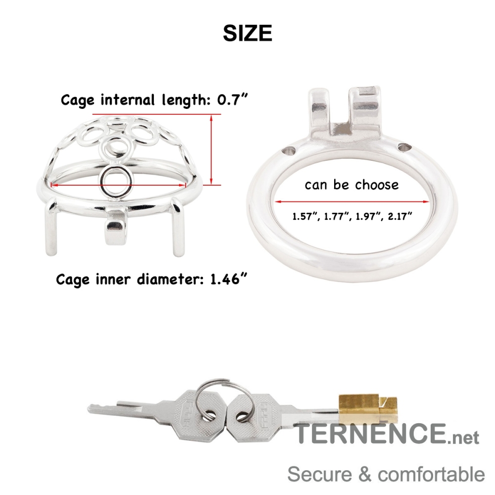 Male Chastity Device Super Short 304 Stainless Steel Men's Penis Lock