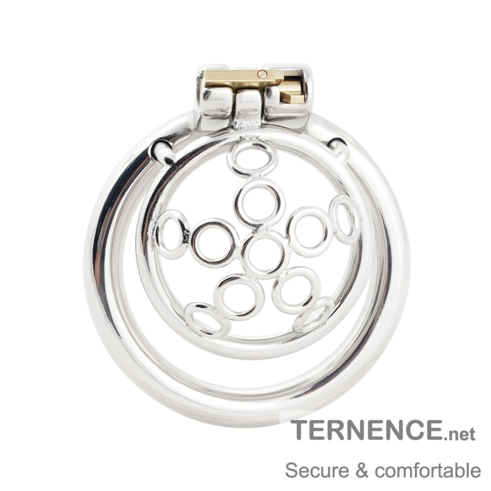 Male Chastity Cage Super Short Stainless Steel Cock Cage Easy to Wear Men's Penis Lock