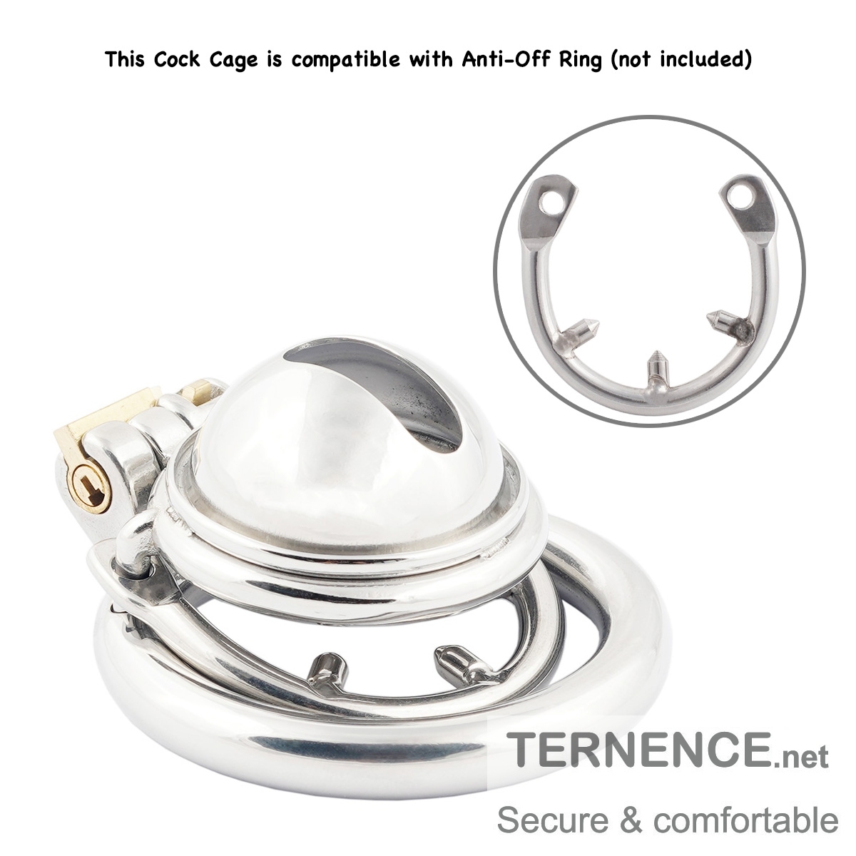 Chastity Device Short Stainless Steel Cock Cage Easy to Wear Male Game Sex Toy