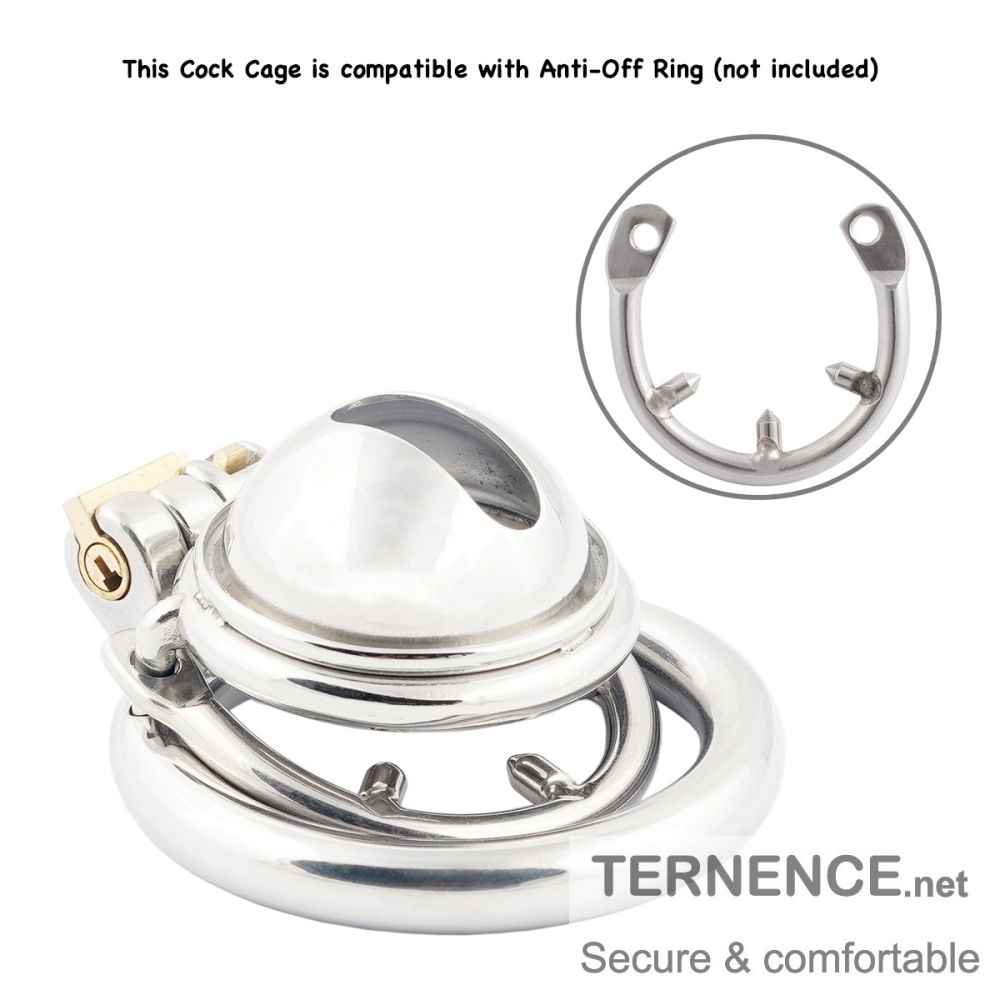 Chastity Device Short Stainless Steel Cock Cage Easy to Wear Male Game Sex Toy