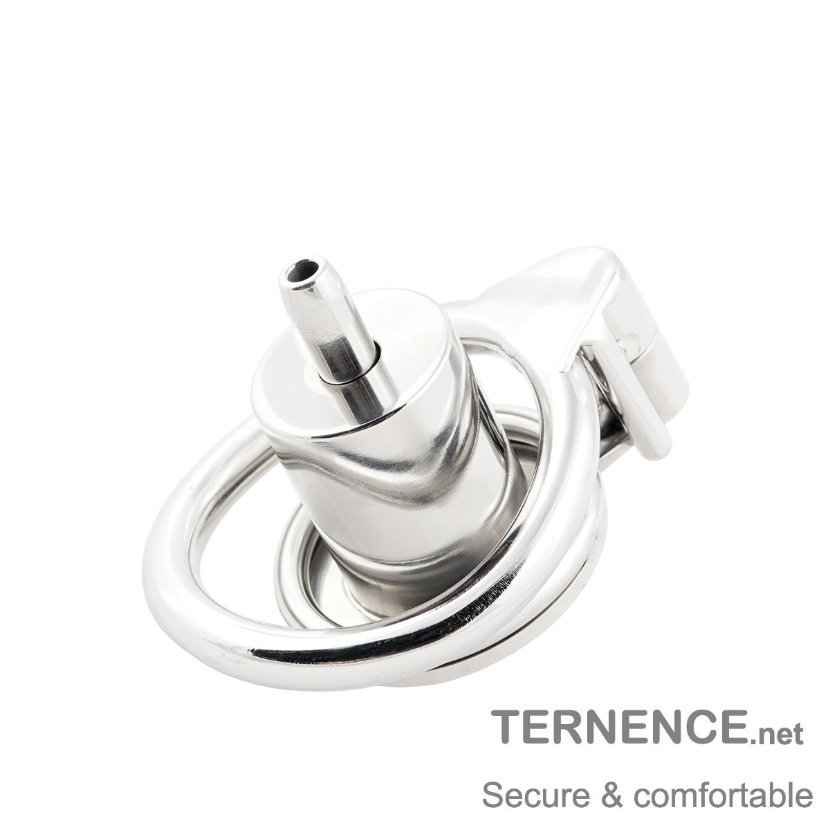 Male Cock Cage Negative Flat Extreme Small Chastity Device with Stainless Steel Catheter