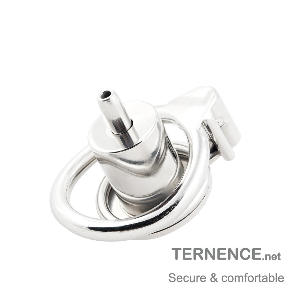 Male Cock Cage Negative Flat Extreme Small Chastity Device with Stainless Steel Catheter