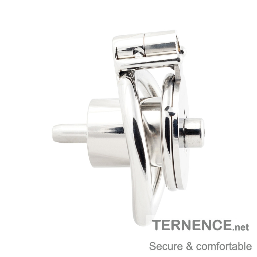 Male Cock Cage Negative Flat Extreme Small Chastity Device with Stainless Steel Catheter