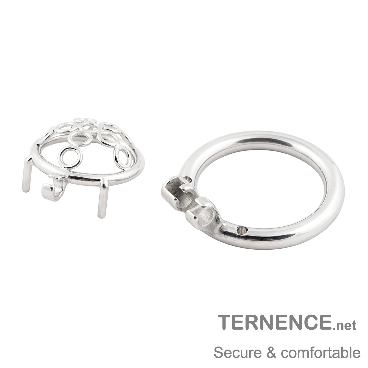 Male Chastity Cage Super Short Stainless Steel Cock Cage Easy to Wear Men's Penis Lock
