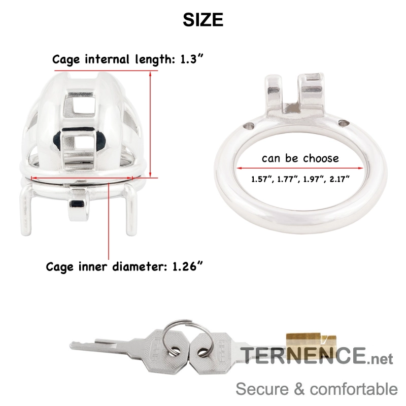 Short Male Chastity Cage for Men Stainless Steel Chasity Locked for Adult Game Sex Toy