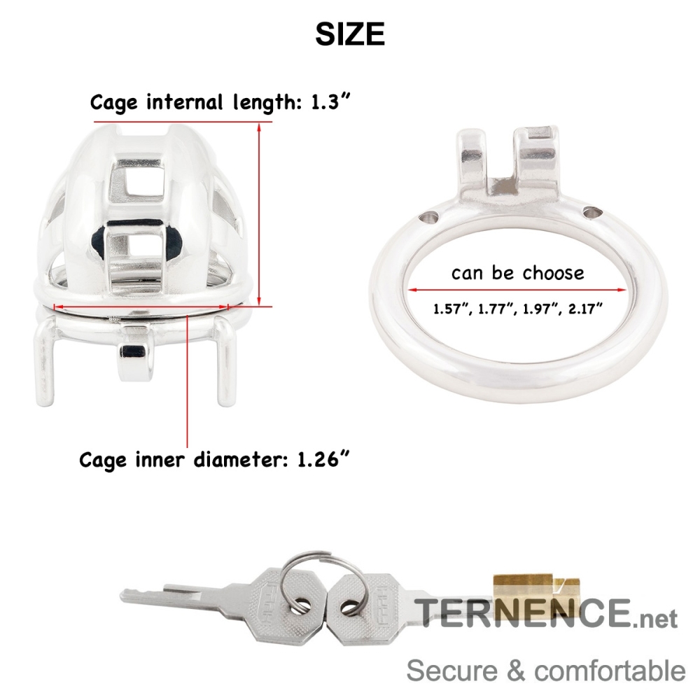Short Male Chastity Cage for Men Stainless Steel Chasity Locked for Adult Game Sex Toy