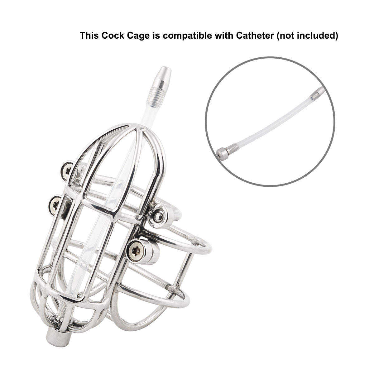 TERNENCE Large Detachable Male Chastity Device Steel Stainless Cock Cage Penis Ring Lock Adult Game Sex Toy