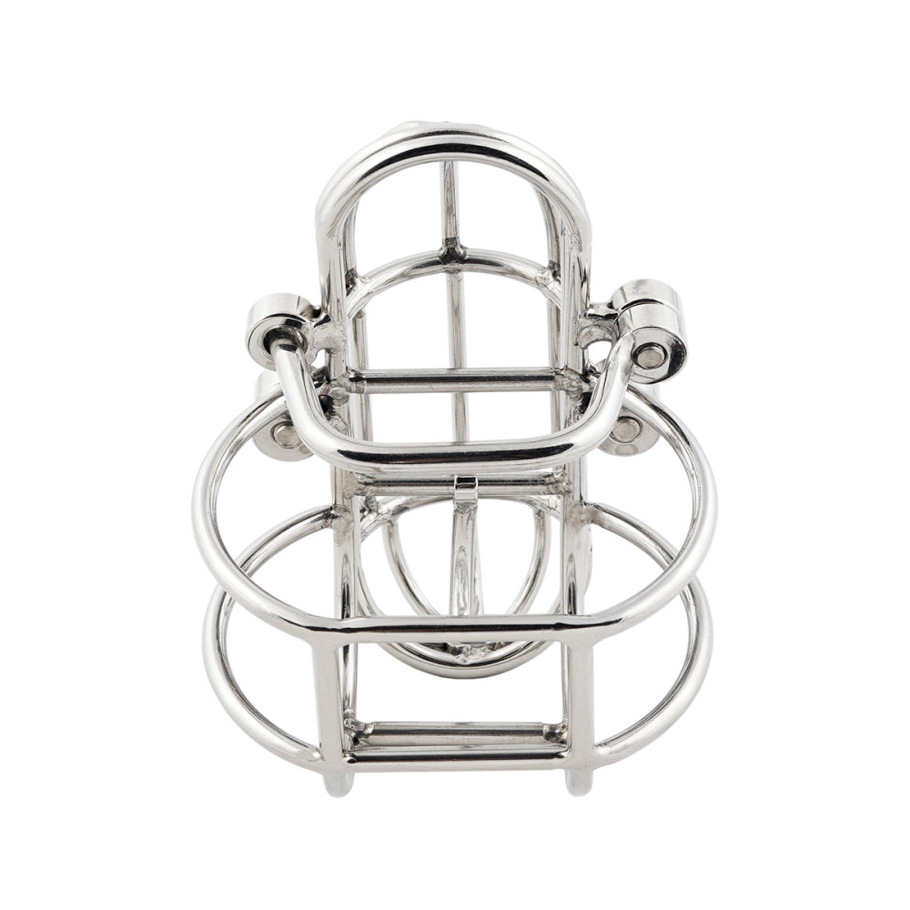 TERNENCE Large Detachable Male Chastity Device Steel Stainless Cock Cage with PA Puncture SM Penis Exercise Sex Toys