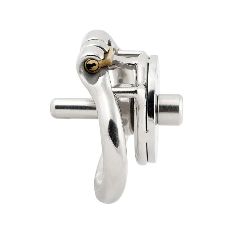 TERNENCE Flat Metal Male Chastity Cock Cage Steel Stainless Virginity Lock Belt with Negative Extreme Catheter Adult Game Sex Toy